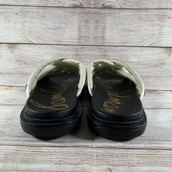 Sam Edelman Vaughn Ivory Leather Sandals Womens Size 8 M - Picture 4 of 8